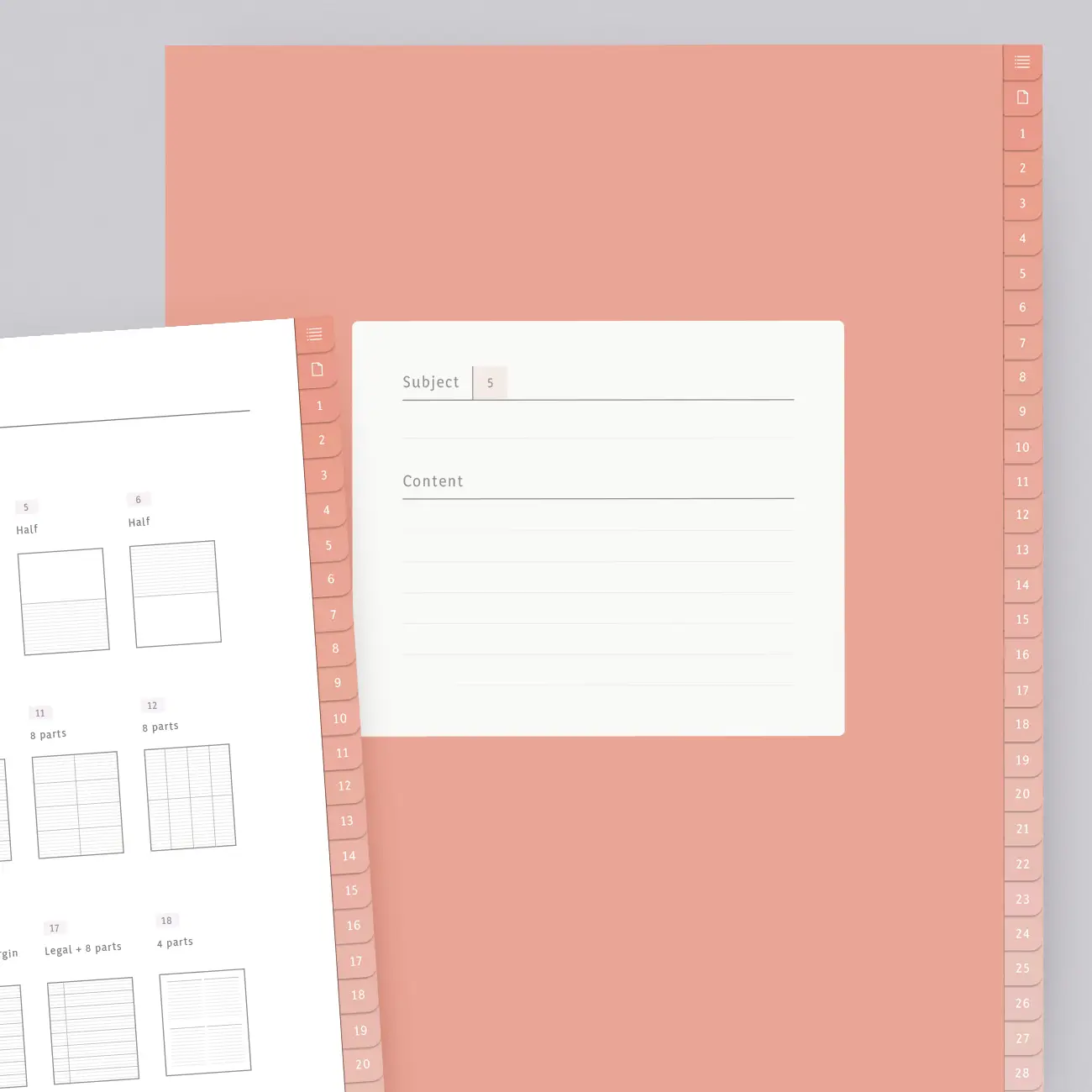 Unlock the world of digital organization with our Digital Notebook featuring 31 hyperlinked tabs. Perfect for iPad users, it comes with 195 note-taking paper templates. Easily switch between sections in read-only mode by clicking on tabs or section names in the content page.