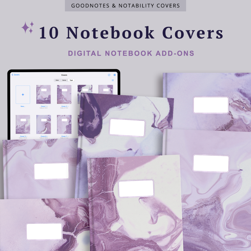 Aesthetic Digital Covers for GoodNotes & Notability - The Easy Template