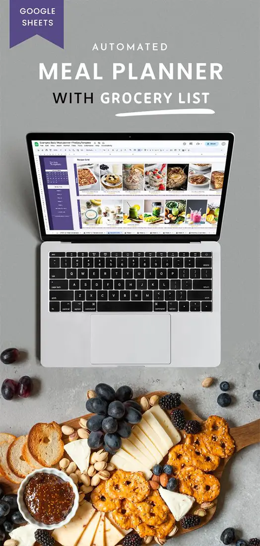 Discover our Meal Planner Template, the ultimate solution for streamlined meal preparation. This image showcases how this meal planner template simplifies meal organization, automates grocery list creation, and helps you stay on track with your nutrition goals. Say goodbye to meal planning stress and hello to culinary simplicity.
