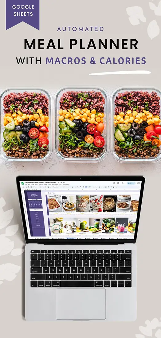 An image introducing our Meal Planner Template, your trusted companion for meal organization. With this meal planner template, you can effortlessly plan meals, generate grocery lists, and monitor your nutrition goals. Simplify your meal planning journey and regain control of your eating habits today.