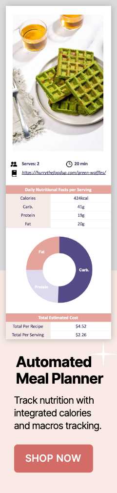 Simplify your vegan meal planning with our intuitive meal planner tool. Categorize your favorite recipes, create a weekly plan, and stay on track with your plant-based lifestyle.