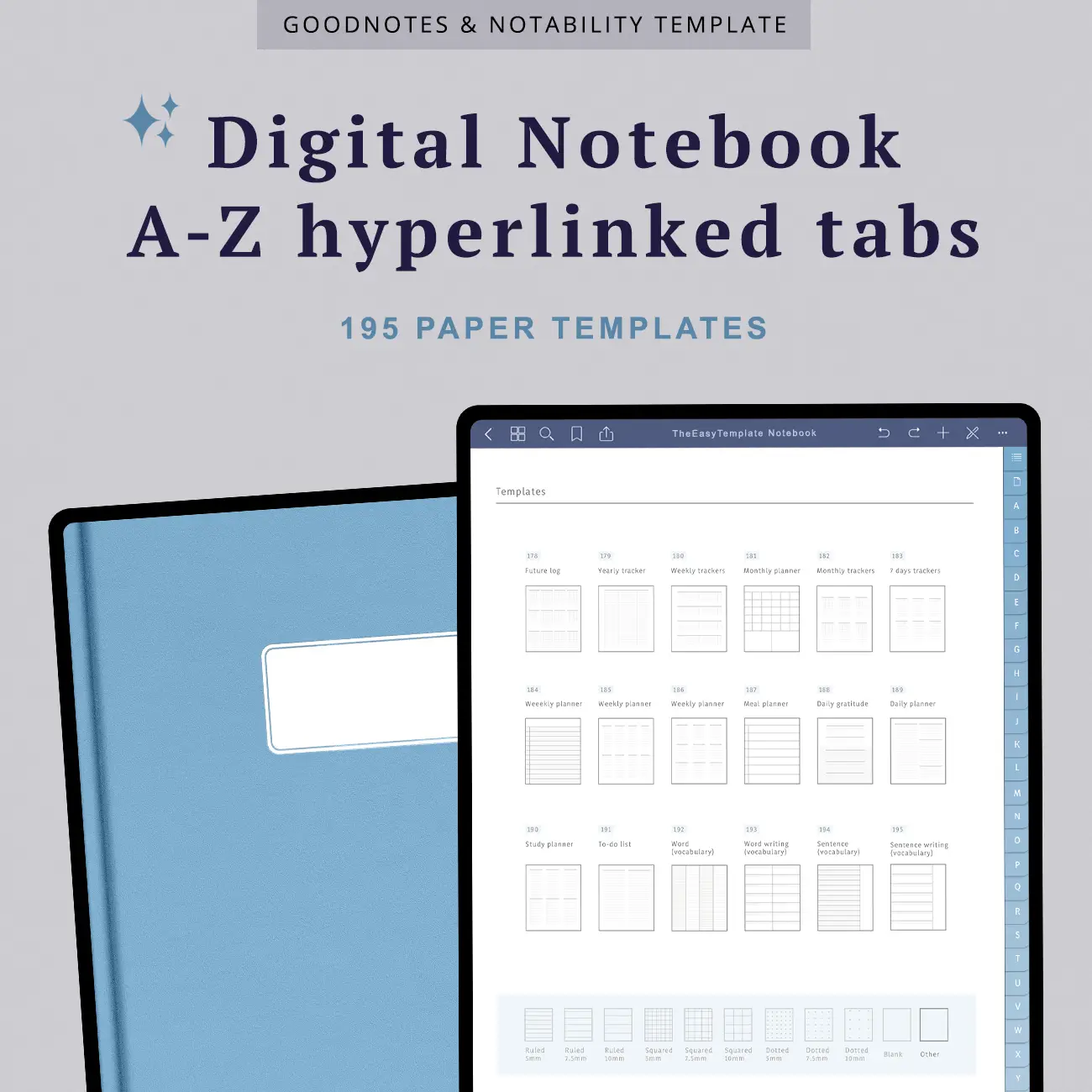 Enhance your Digital Notebook experience with this aesthetic and cute GoodNotes Template.