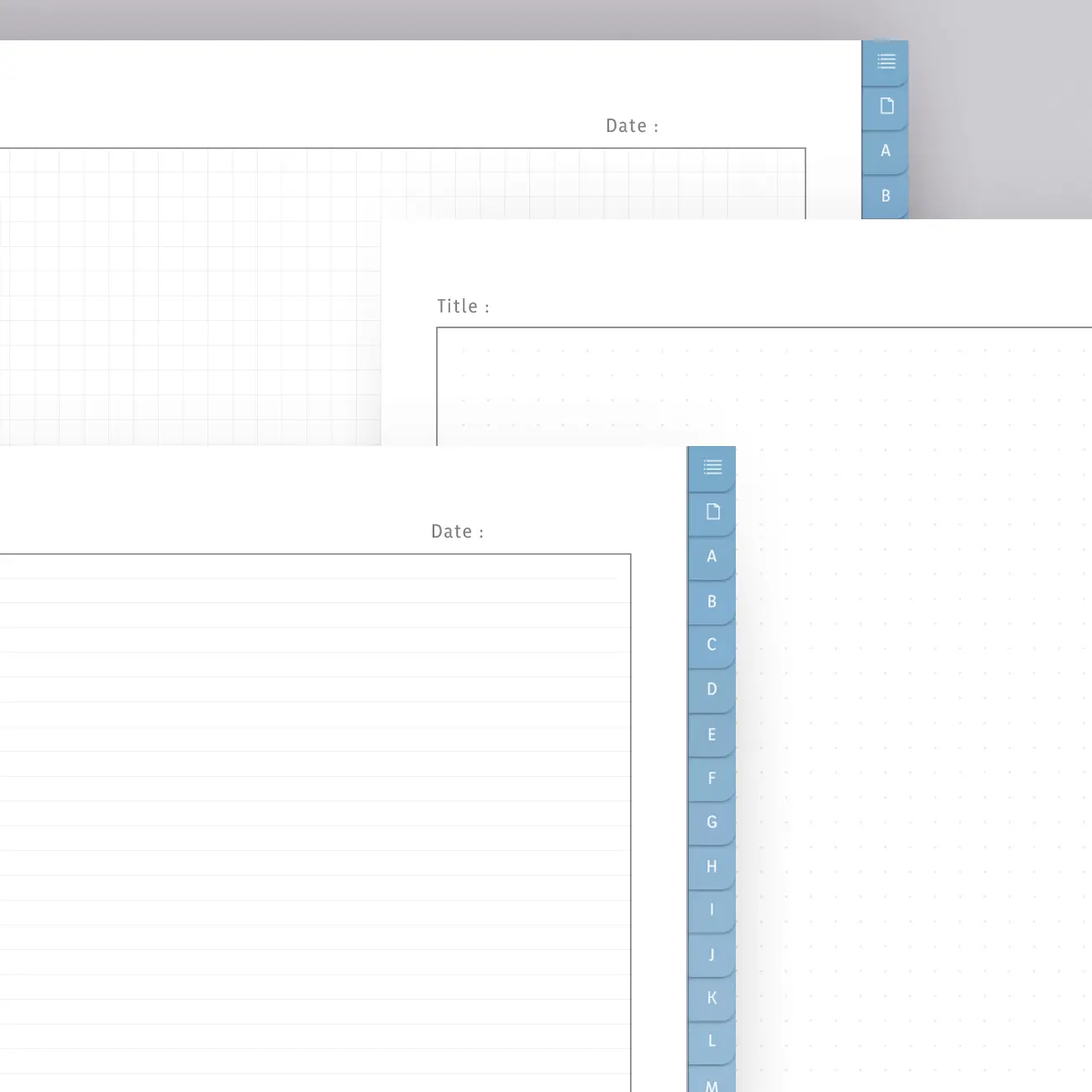 Design your ideal Thinking Pad with a range of Notebook Paper options in this GoodNotes Template.