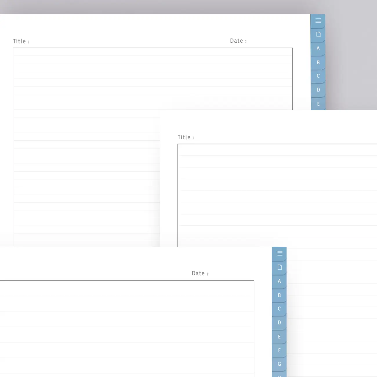 Design your Thinking Pad with precise space lining options in this GoodNotes Notebook Template.