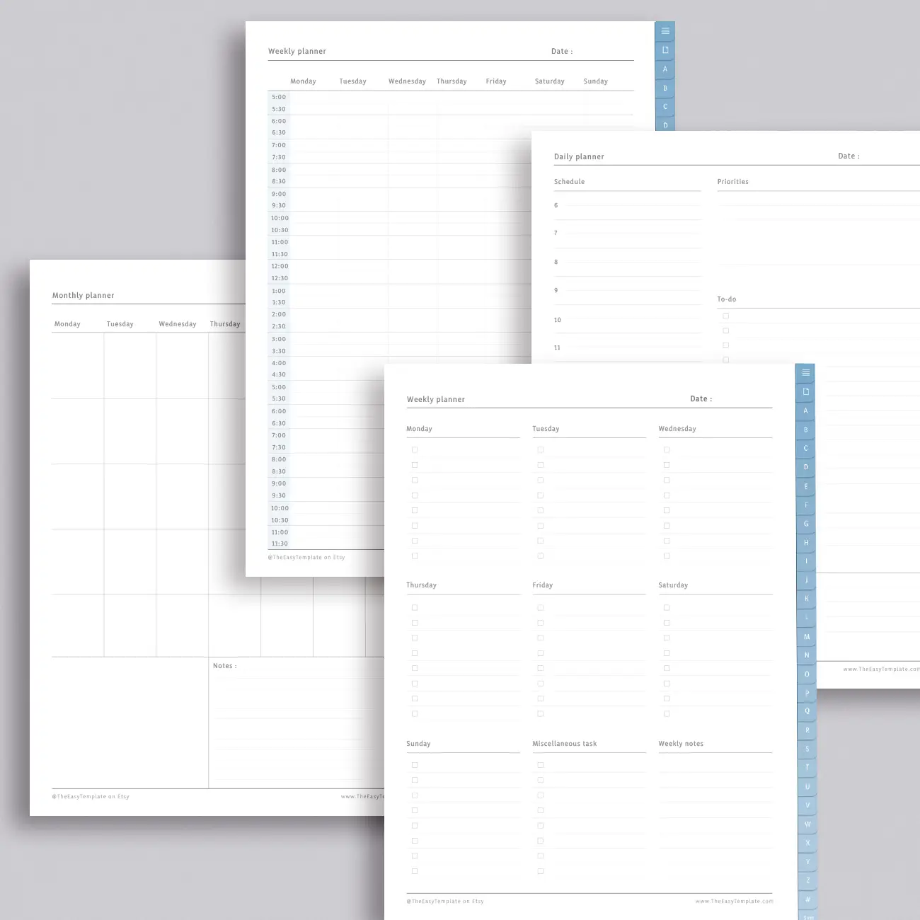 Stay organized and efficient with specialized planner templates in this GoodNotes Thinking Pad.